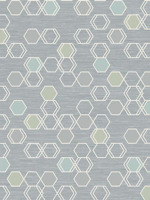 Honeycomb Geometric Metallic Wallpaper MG41002 by Pelican Prints Wallpaper for sale at Wallpapers To Go