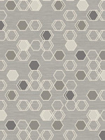 Honeycomb Geometric Metallic Wallpaper MG41008 by Pelican Prints Wallpaper for sale at Wallpapers To Go
