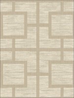 Stringcloth Grasscloth Look Textured Geo Squares Wallpaper OY33107 by Wallquest Wallpaper for sale at Wallpapers To Go