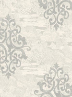 Eastern Garden Monotone with Damask Wallpaper AF41108 by Pelican Prints Wallpaper for sale at Wallpapers To Go