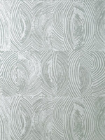 Volar Metallic Silver on Smoke Wallpaper T413 by Thibaut Wallpaper for sale at Wallpapers To Go