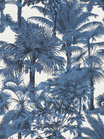 Palm Botanical Navy Wallpaper T10100 by Thibaut Wallpaper for sale at Wallpapers To Go