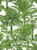 Palm Botanical Emerald Green Wallpaper T10103 by Thibaut Wallpaper for sale at Wallpapers To Go