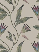 Cleo Vine Plum and Blue Wallpaper AT9617 by Anna French Wallpaper for sale at Wallpapers To Go