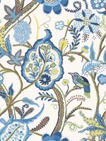 Windsor Blue and Yellow Wallpaper T14300 by Thibaut Wallpaper for sale at Wallpapers To Go