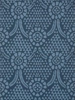 Chamomile Navy Wallpaper T14315 by Thibaut Wallpaper for sale at Wallpapers To Go