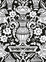 Galway Black Wallpaper T14365 by Thibaut Wallpaper for sale at Wallpapers To Go