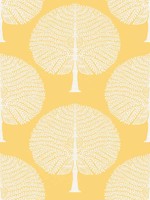 Mulberry Tree Yellow Wallpaper T10605 by Thibaut Wallpaper for sale at Wallpapers To Go