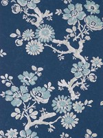 Claudette Navy Wallpaper T10813 by Thibaut Wallpaper for sale at Wallpapers To Go