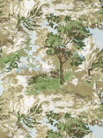 Lincoln Toile Green and Beige Wallpaper T10866 by Thibaut Wallpaper for sale at Wallpapers To Go