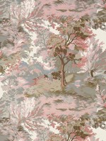 Lincoln Toile Blush Wallpaper T10868 by Thibaut Wallpaper for sale at Wallpapers To Go