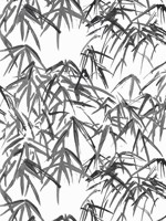 Kyoto Leaves Black Wallpaper AT9870 by Anna French Wallpaper for sale at Wallpapers To Go