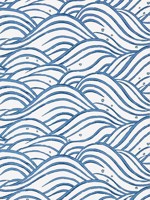 Waves Blue Wallpaper AT9873 by Anna French Wallpaper for sale at Wallpapers To Go