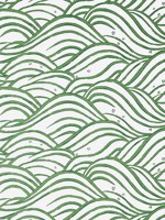 Waves Emerald Green Wallpaper AT9874 by Anna French Wallpaper for sale at Wallpapers To Go