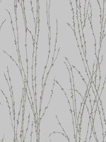 Botanicals Metallics Branches Beads Wallpaper SK30024 by Wallquest Wallpaper for sale at Wallpapers To Go