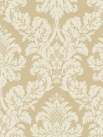Fabric Damask Wallpaper UK10483 by Seabrook Wallpaper for sale at Wallpapers To Go