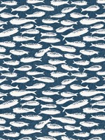 Nunkie Navy Sardine Wallpaper 312210522 by Chesapeake Wallpaper for sale at Wallpapers To Go
