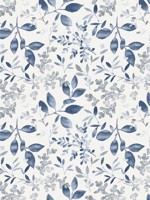 Tinker Navy Woodland Botanical Wallpaper 312211102 by Chesapeake Wallpaper for sale at Wallpapers To Go