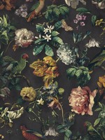 Claude Black Floral Wallpaper 307300 by Eijffinger Wallpaper for sale at Wallpapers To Go