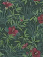 Malecon Green Floral Wallpaper 4044380281 by Advantage Wallpaper for sale at Wallpapers To Go