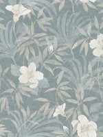 Malecon Aqua Floral Wallpaper 4044380285 by Advantage Wallpaper for sale at Wallpapers To Go