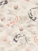 Nobu Beige Koi Fish Wallpaper 4035409420 by Advantage Wallpaper for sale at Wallpapers To Go
