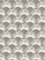 Akemi Light Grey Fan Ogee Wallpaper 4035539318 by Advantage Wallpaper for sale at Wallpapers To Go