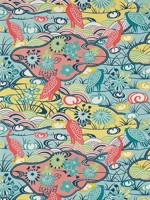Heron Stream Coral and Aqua Wallpaper T13331 by Thibaut Wallpaper for sale at Wallpapers To Go