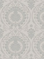Imperial Damask Gray Silver Wallpaper DM4904 by York Wallpaper for sale at Wallpapers To Go