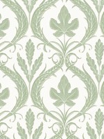 Adirondack Damask Green White Wallpaper DM4921 by York Wallpaper for sale at Wallpapers To Go