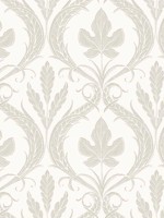 Adirondack Damask Beige White Wallpaper DM4924 by York Wallpaper for sale at Wallpapers To Go