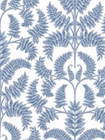 Royal Fern Damask Blue Wallpaper DM4962 by York Wallpaper for sale at Wallpapers To Go
