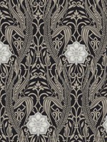 Gatsby Damask Black Wallpaper DM4995 by York Wallpaper for sale at Wallpapers To Go