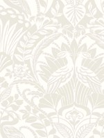 Egret Damask Taupe Wallpaper DM4997 by York Wallpaper for sale at Wallpapers To Go