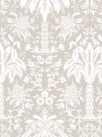 Palmetto Palm Damask Beige Wallpaper DM5013 by York Wallpaper for sale at Wallpapers To Go