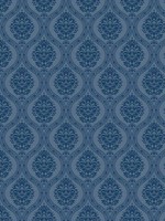 Petite Ogee Navy Wallpaper DM5030 by York Wallpaper for sale at Wallpapers To Go