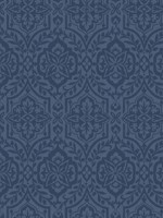 Catherdral Damask Blue Wallpaper DM5037 by York Wallpaper for sale at Wallpapers To Go