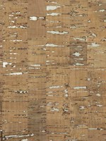 Cork Honey Brown and Metallic Silver Wallpaper LN11849 by Seabrook Wallpaper for sale at Wallpapers To Go