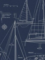 Sail Away Navy Blue Wallpaper ET10222 by Seabrook Wallpaper for sale at Wallpapers To Go