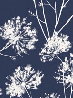 Dandelion Fields Navy Blue Wallpaper ET10412 by Seabrook Wallpaper for sale at Wallpapers To Go