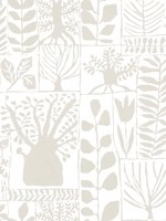 Primitive Trees White Cream Wallpaper BW3861 by York Wallpaper for sale at Wallpapers To Go