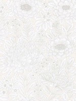 Wood Block Blooms Cream Glint Wallpaper BW3921 by York Wallpaper for sale at Wallpapers To Go