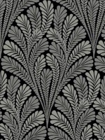 Shell Damask Black Glint Wallpaper BW3951 by York Wallpaper for sale at Wallpapers To Go