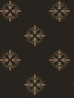 Honey Bee Gold Black Wallpaper ON1642 by York Wallpaper for sale at Wallpapers To Go