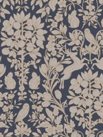 Richmond Blue Floral Wallpaper M1684 by Brewster Wallpaper for sale at Wallpapers To Go