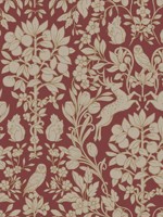 Richmond Maroon Floral Wallpaper M1685 by Brewster Wallpaper for sale at Wallpapers To Go