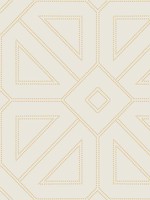 Voltaire Gold Beaded Geometric Wallpaper 297387370 by A Street Prints Wallpaper for sale at Wallpapers To Go