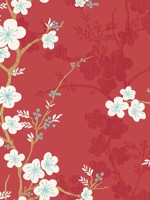 Nicolette Red Floral Trail Wallpaper 297390101 by A Street Prints Wallpaper for sale at Wallpapers To Go