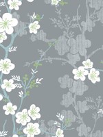 Nicolette Grey Floral Trail Wallpaper 297390108 by A Street Prints Wallpaper for sale at Wallpapers To Go