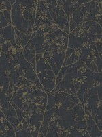Luminous Branches Black Gold Wallpaper DD3811 by Antonina Vella Wallpaper for sale at Wallpapers To Go